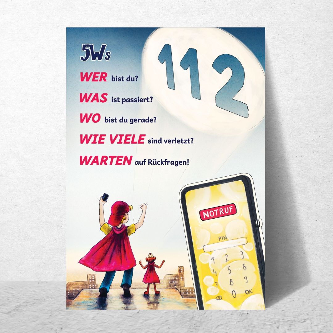 notruf plakat druckdatei