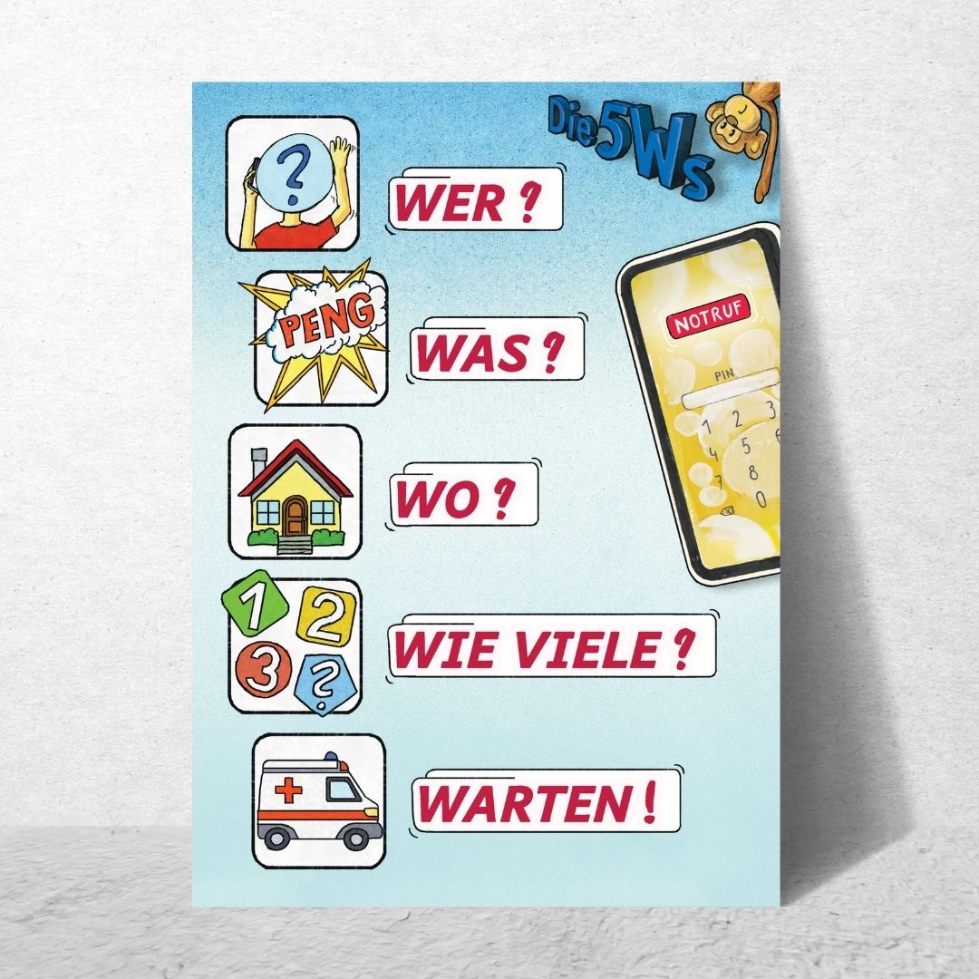 notruf plakat 5ws druckdatei